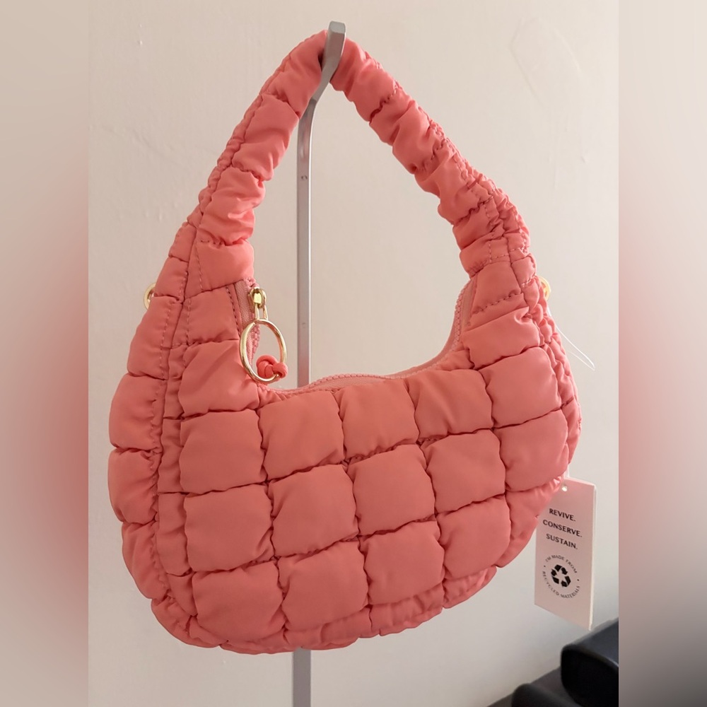 SOLD
Urban Expressions Coral Quilted Shoulder Bag with Ruched Handle